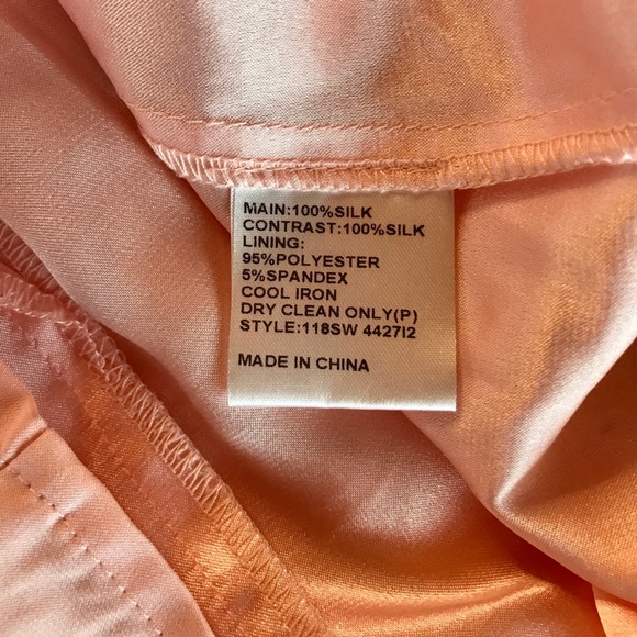 Peach Parfait Silk Strapless Dress - Picture 4 of 9